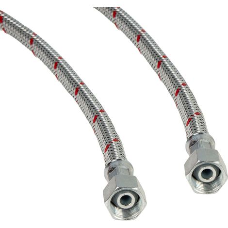 tecuro Ölschlauch 1250 mm x 3/8 Zoll x 3/8 Zoll Überwurfmutter (DN10), konisch dichtend, nach DIN EN ISO 6806 Typ 1 (1/5)