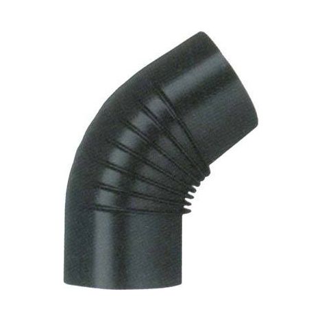 Bogen 45° emailliert „Classic“ Ø 150 mm – Farbe Schwarz