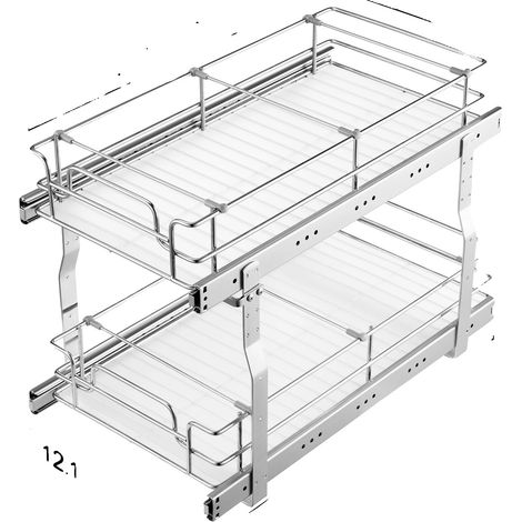 Organizador de cajones, fabricado en acero inoxidable resistente, con separadores ajustables, 30 cm (12 pulgadas) (1/2)