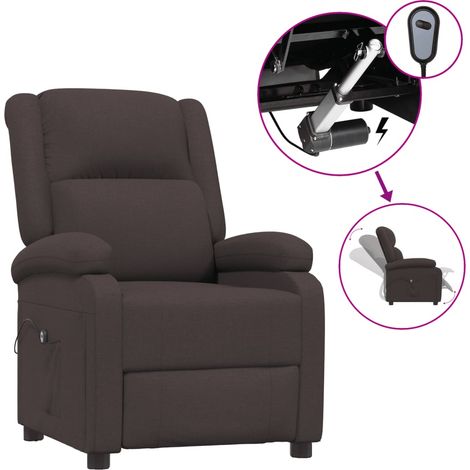 Maison Exclusive - Relaxsessel Elektrisch Dunkelbraun Stoff (1/5)