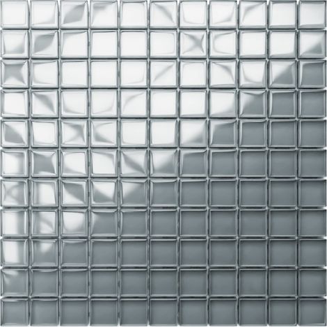 Glasmosaik auf Netz für Bad und Küche 30cm x 30cm - Pure Grey (1/4)