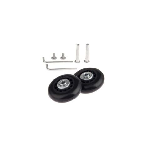 Roulette Valise,Roue à bagages, Essieux et Roulettes, 2PCS Roulettes de Rechange avec Essieux à Roulement 64 x 18mm - Valise Roues de Rechange Pour réparation de valise