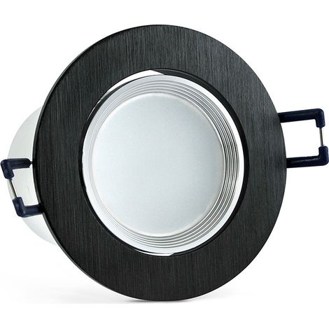 Spot LED encastré orientable 6,5W 470lm 3000K noir Polux (1/5)