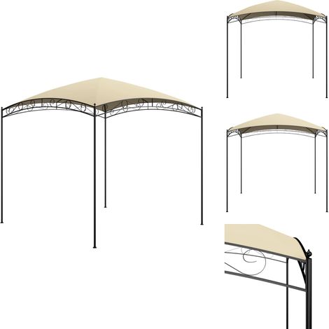 Belvédère 3x3x2,65 m Crème 180 g/m² - Abris Extérieurs - Gazebo - Parasol - Auvent - Tente De Jardin (1/5)