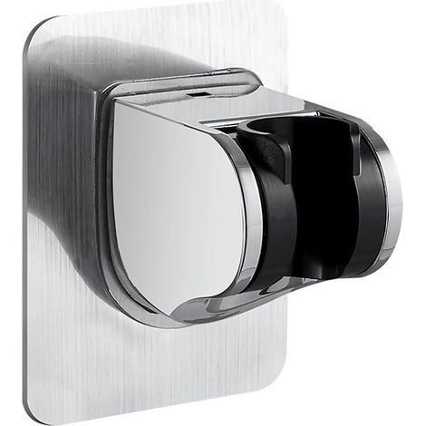 2 Pièces Support de douche sans perçage adhésif, Support de Pommeau de Douche Mural Réglable 45°, Spécification G1/2" Douchette Universel, Adhésif Puissant, Installation Facile