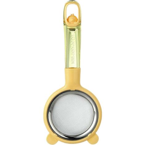 Passoire fine en acier inoxydable pour lait de soja, écumoire pour fondue chinoise, ustensiles de cuisine, passoire fine à double maille pour œufs et liquides-Yellow small (1/5)