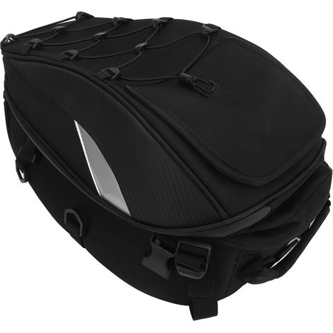 Sacoche arrière pour moto, robuste et durable, étanche et de grande capacité, adaptée aux motos tout-terrain, blanche. (1/5)
