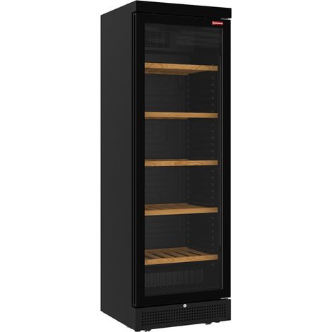 Vitrine cave à vins ventilée 382 litres - 5 niveaux - sans cadre - NOIRE - Diamond