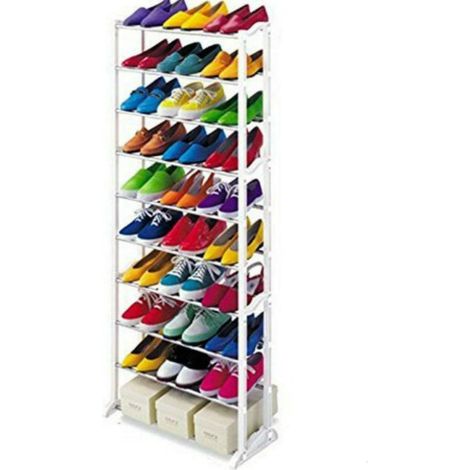 Trade Shop - MODULARES SCHUHREGAL FÜR 30 PAAR SCHUHE PLATZSPARENDES REGAL SCHUHREGAL ERSTAUNLICH -