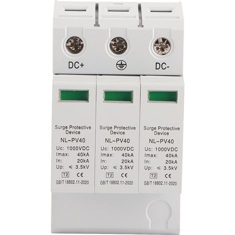 Parafoudre photovoltaïque 20-40 kA triphasé 1000 V (1/5)