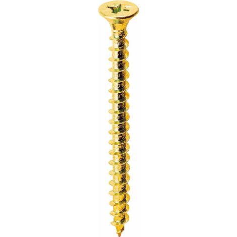 Vite truciolare testa svasata piana 2,5x18mm ottonata. Prezzo per 100 pezzi.