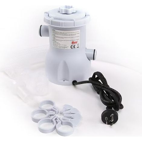 Pompe de Filtration pour Piscine Hors-Sol 110V-240V, Pompe de Circulation et Nettoyage avec Cartouche Intégrée pour Bassin jusqu'à 330 Gallons