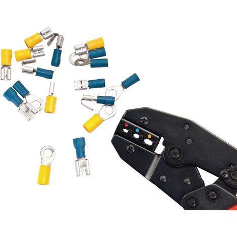 Pince à sertir robuste pour fiches à emboîtement rapide, 6, pour les connexions isolées (1/3)
