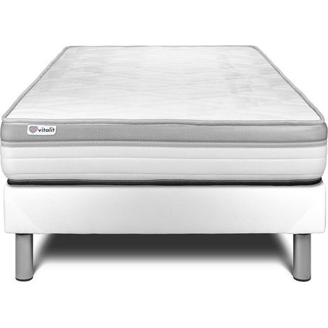 Matratzenset VITAL RELAX 90 x 200 cm Bettrahmen Kit weiß