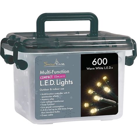 Christmas Compact Multifunction Lights - 600 Led's - Warm White (1/2)