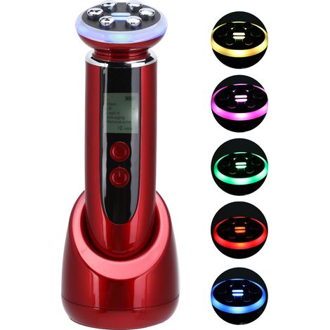 Appareil De Radiofréquence RF - Lumière LED - EMS - Vibration Sonique - Soins Visage À Domicile - 5 Modes - ABS - 3,7 W (1/5)