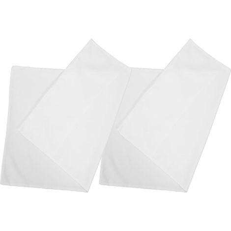 2 Pièces Housse D’Oreiller 20x30 Pouces en Polyester Blanc (1/5)