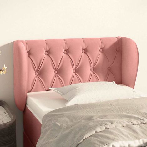 vidaXL Cabecero de terciopelo rosa 83x23x78/88 cm (1/5)