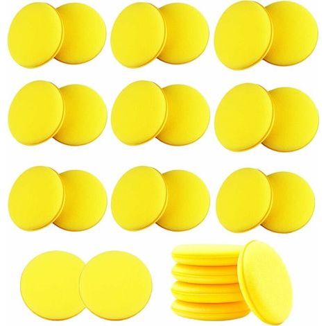 Car Wax Applicator Pads, Foam Polishing Applicator Pads, Microfiber Sponge Car Wax Applicator, Car Beauty Wax Sponge, Practical Car Polishing Sponge for Cars, 25 Pieces (1/5)