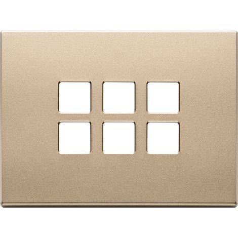 VIMAR - 22693.88 Placca 3Mx6 Flat oro satinato