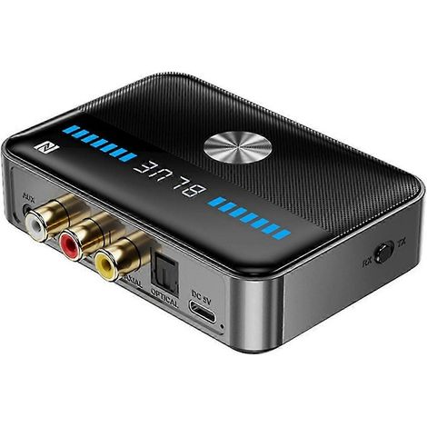 Récepteur Bluetooth 5.3, adaptateur NFC Bluetooth, émetteur Bluetooth HiFi universel à fibre optique coaxiale. (1/5)