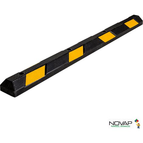 Novap – Butée de parking en caoutchouc – Absorption des chocs – Résistance aux hydrocarbures – Dimensions 1830 x 150 x 100 mm – 6101352
