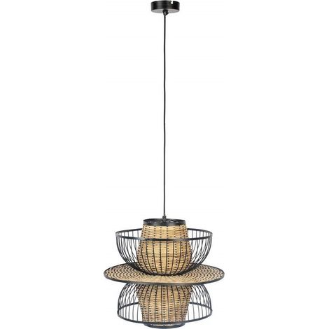 Suspension, Suspension design rotin CARMEN M Bois en Rotin, BOITE A DESIGN (1/5)