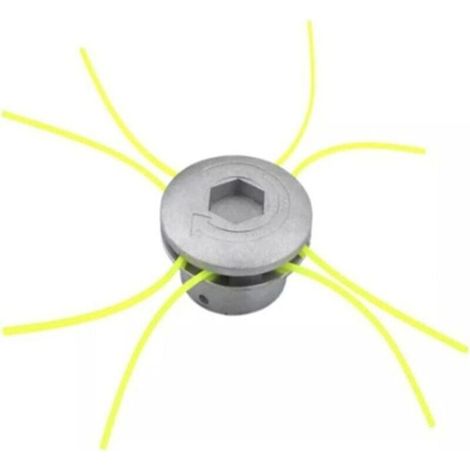 Universal brush cutter head, 4 lines, aluminum, dimensions 72 x 44.5 mm
