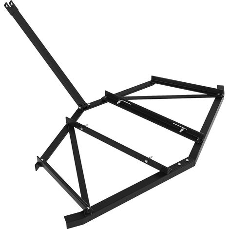grattoir niveleur allées 183 cm acier robuste deux barres réglables herse traînante quad tracteur pelouse (1/4)