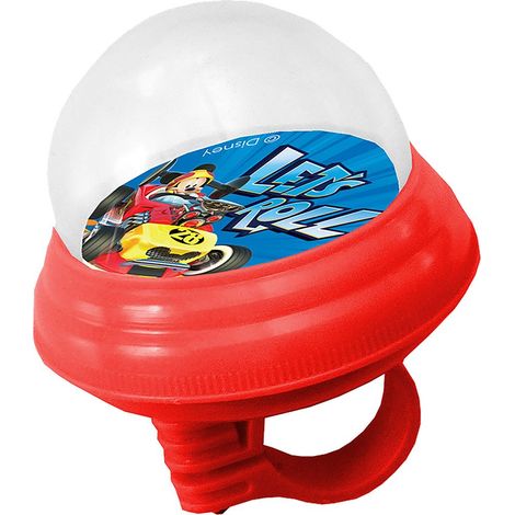 Campanello Disney Mickey Mouse ad aria in plastica con calotta in plastica morbida per bicicletta da bambino, colore blu e rosso (1/2)