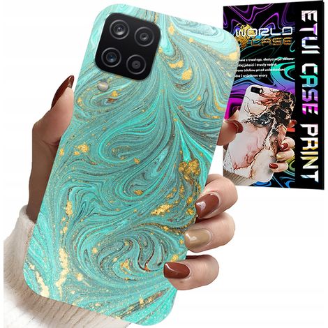 Funda para Samsung A12 / M12 - diseño de mármol + cristal templado (1/5)