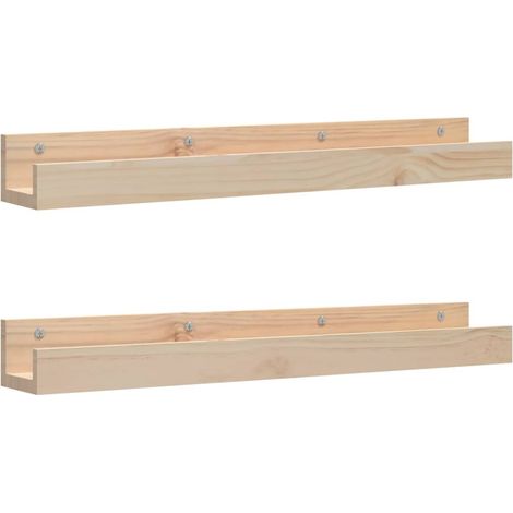 Maison Exclusive - Wandregale 2 Stk. 80x12x9 cm Massivholz Kiefer