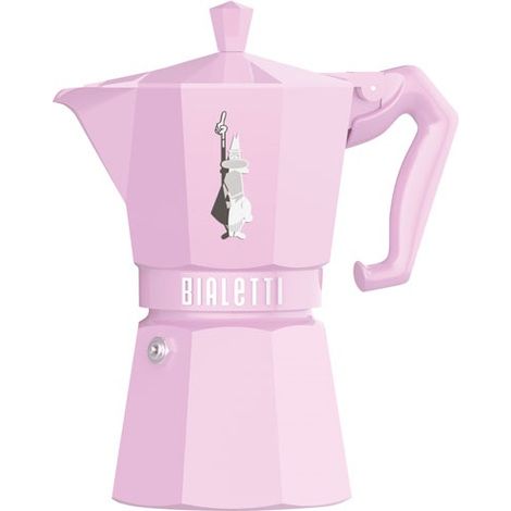 Italienische kaffeemaschine, 6 tassen, pastellrosa - Bialetti - 0009064