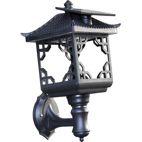 Applique Murale Solaire Noire Mate Étanche Lampe Solaire Pour Éclairage (1/5)