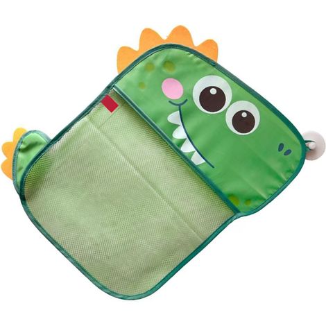 Sac de rangement pour jouets de bain pour enfants, en forme de dinosaure, grande capacité, en filet, à suspendre avec ventouse (1/5)