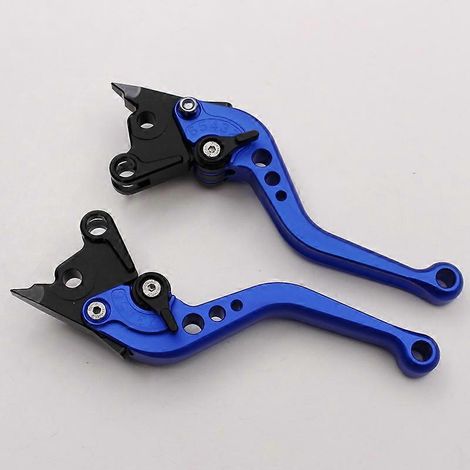 Convient aux Ducati MONSTER S4/S4R, accessoires de poignée de frein, d'embrayage et de klaxon modifiés (poignée courte bleue) (1/4)