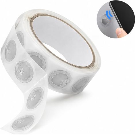 70 Stück NFC-Aufkleber, 25 mm, programmierbar und wiederbeschreibbar, NTAG213 NFC-Chip, NFC-Aufkleber kompatibel mit Smartphones, NFC-Tag für Automatisierung, Datenaustausch und Kurzbefehle (1/5)