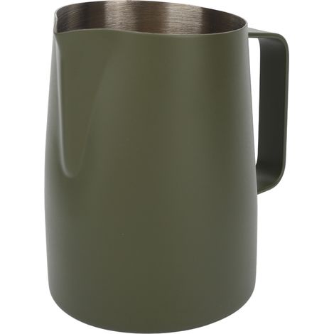Pitcher à lait inoxydable 600ML pour mousse à café, chocolat chaud et latte, bec verseur incliné qualité alimentaire.