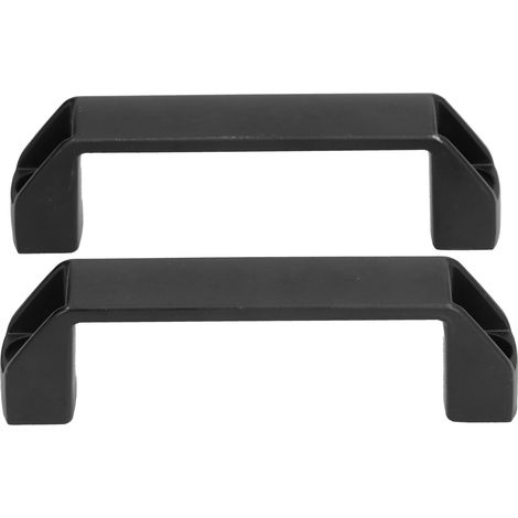 Möbelgriffe aus schwarzer Aluminiumlegierung (2er-Set): ergonomisch, elegant, robust, langlebig und korrosionsbeständig. (1/5)