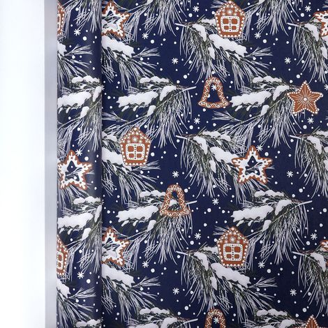 Papier cadeau de Noël (43 cm de large x 3 m de long), grand format, papier kraft écologique.