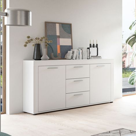 Buffet 125x35x80 cm blanc - JAMO (1/5)