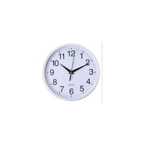 Horloge murale en plastique 20 cm, chiffres arabes, horloge murale silencieuse, à quartz, pour lécole, le bureau, le salon Crezuo (1/4)