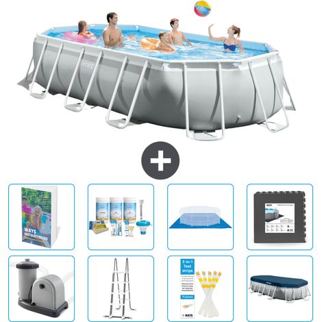 Prism Frame Pool Oval - 503x274x122 cm - 9-teilig S581
