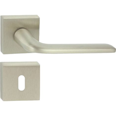 DOMINO Poignée de porte VITTORIA QR M9 BB Poignée avec rosace BB pour clé Nickel (1/5)