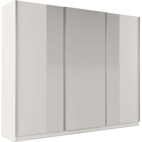 Armario Honolulu 129, Blanco, 210x250x65cm, Puertas de armario: Correderas, Número de estantes: 8