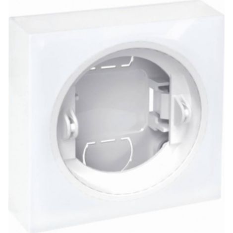 Boitier 1 poste + embase Dune Eur'Ohm - Pour va-et-vient ou bouton poussoir - Blanc