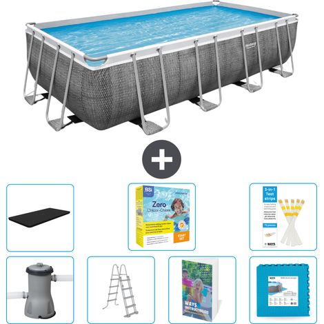 Bestway Bestway Power Steel Rectangulaire - 488x244x122 cm - 8-pièces S566 (1/4)