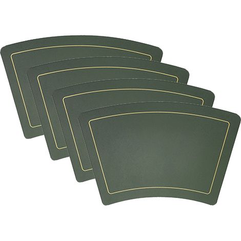 Lot de 4 sets de table triangulaires pour table ronde, en cuir PU imperméable et résistant aux taches, parfaits pour Noël. (1/5)