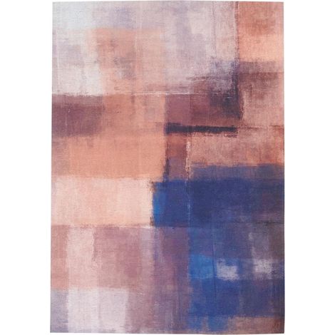 Tapis extérieur kilim 120x180 ocre et marron rectangle HOMAR