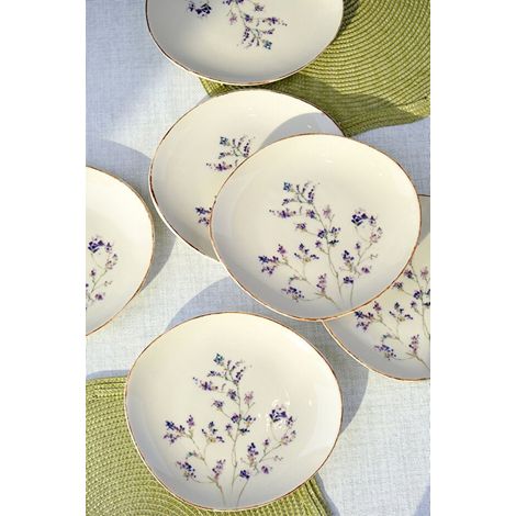 Juego de platos de postre Set 100% Porcelana Multicolor